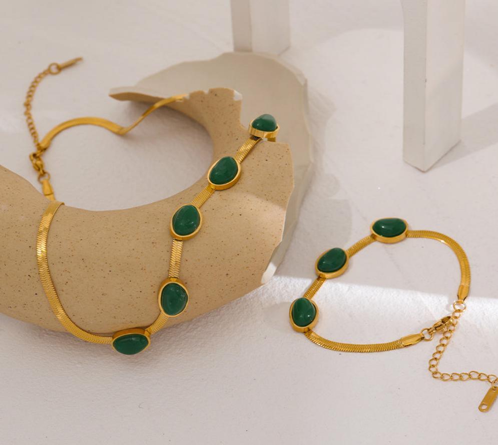 Set Agata Verde - ZIRKONIA JEWELS 