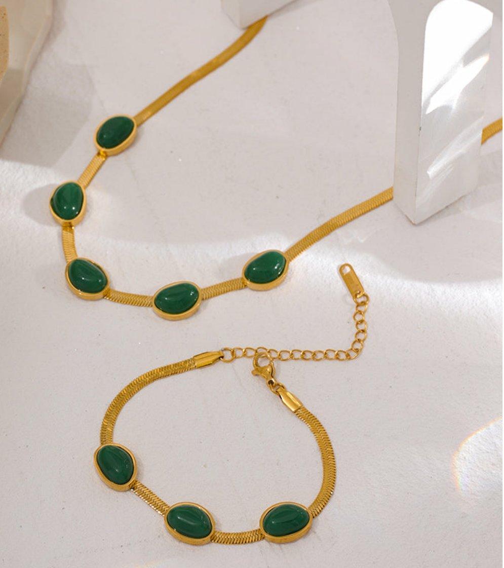 Set Agata Verde - ZIRKONIA JEWELS 