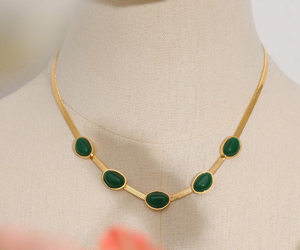 Set Agata Verde - ZIRKONIA JEWELS 