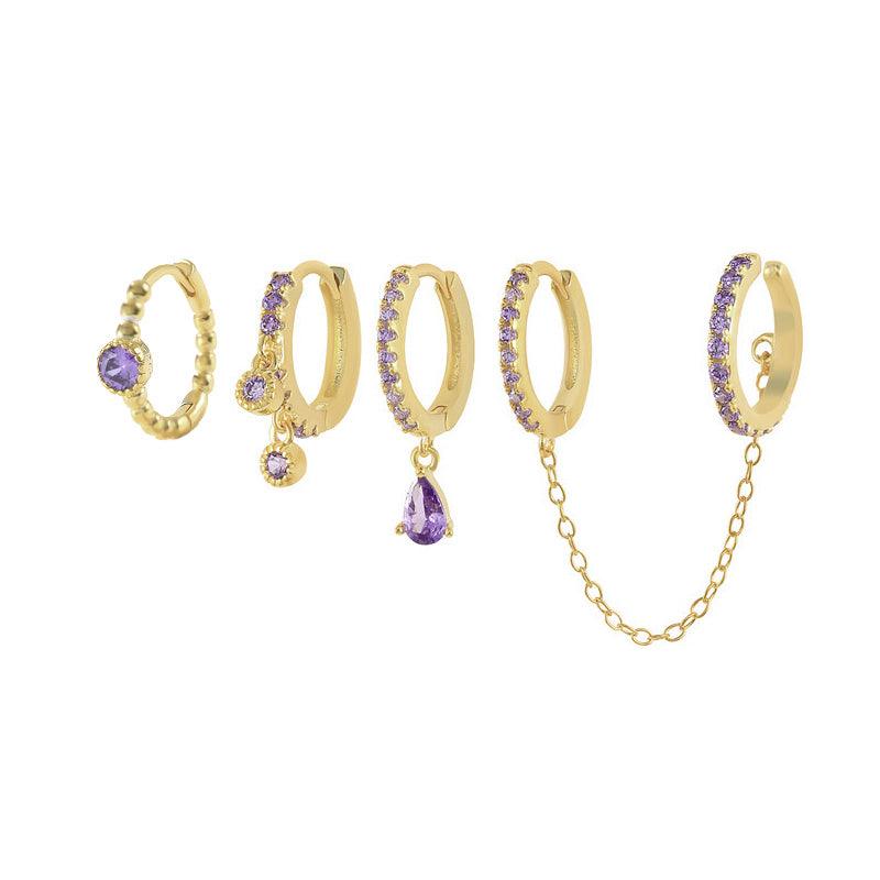 Set 4 orecchini in Argento - ZIRKONIA JEWELS 