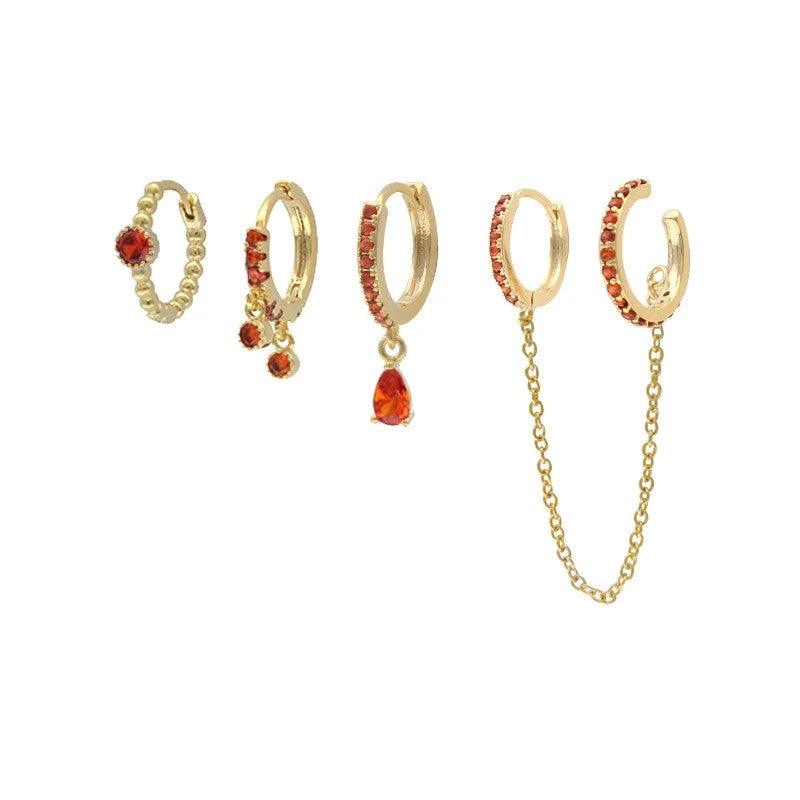 Set 4 orecchini in Argento - ZIRKONIA JEWELS 