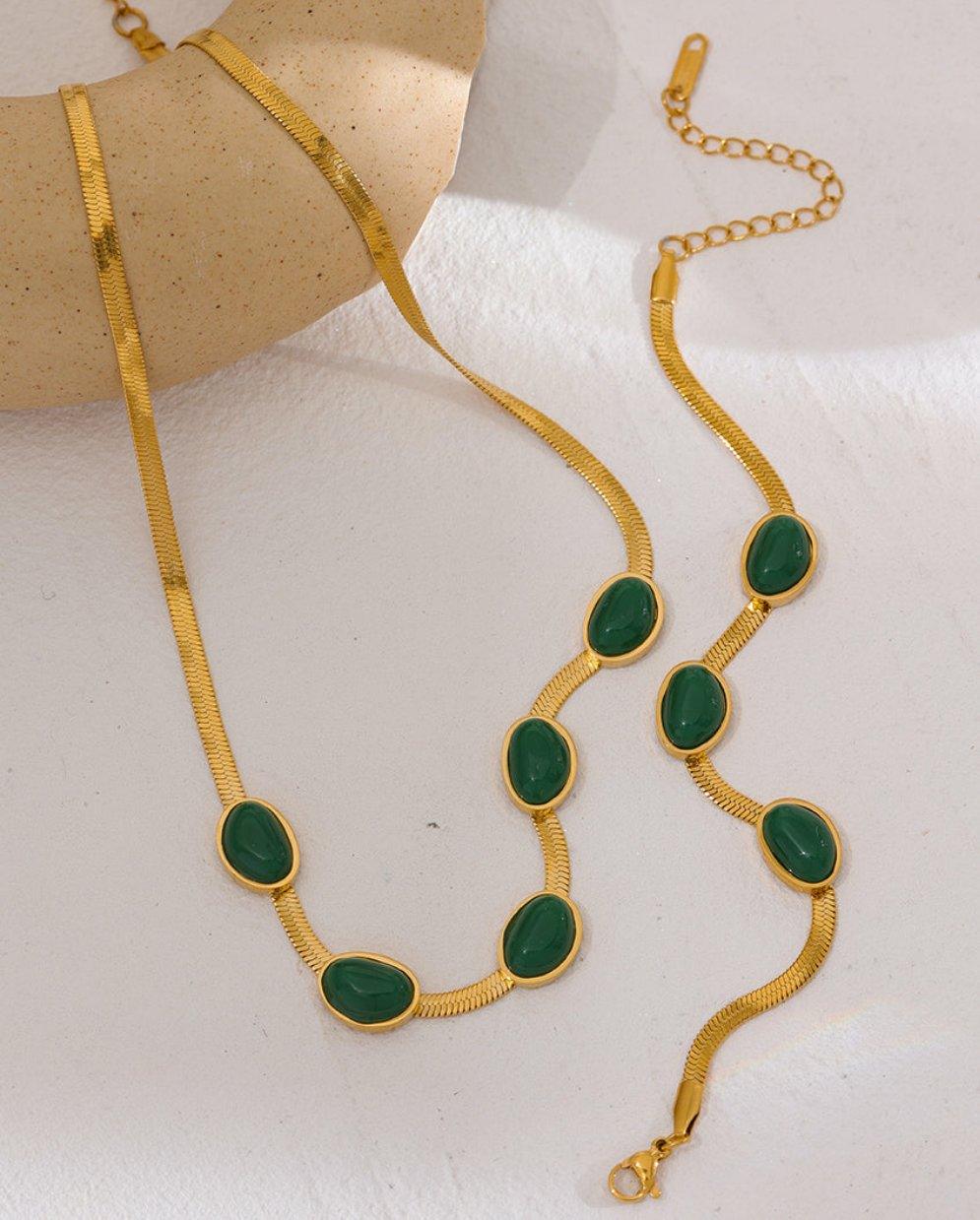 Set Agata Verde - ZIRKONIA JEWELS 